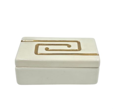 Rare Robaul Cigarette Box, Signed California Art Pottery
