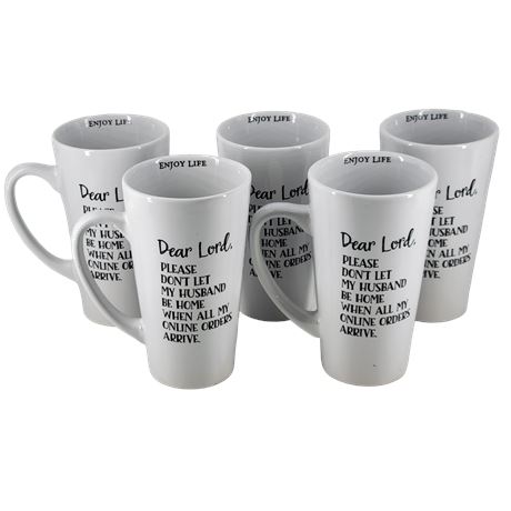Sweet Bird & Co. "Dear Lord" Coffee Mugs - Set of 5