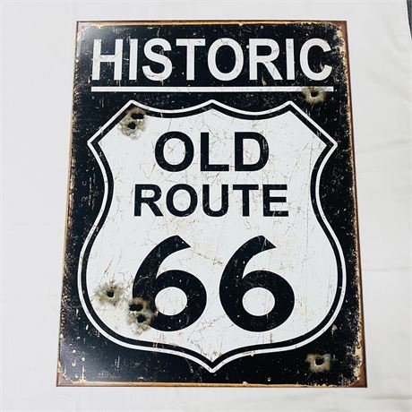 Route 66 Metal Sign 12.5x16”