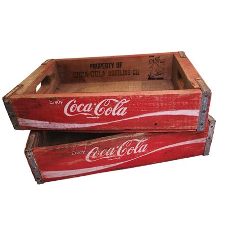 Vintage Coca-Cola Wood Advertising Crates
