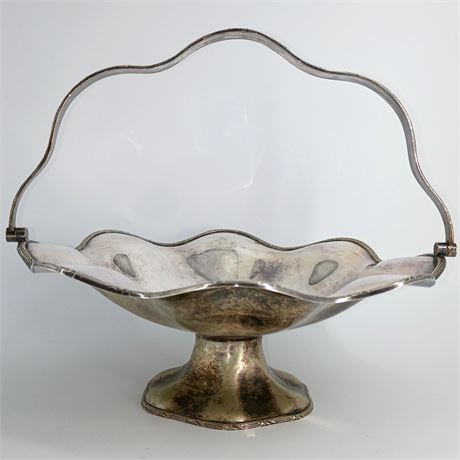 Vintage J.E.B. EPNS Silverplate Brides Basket / Pedestal Dish – Made in England,