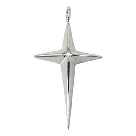 Vintage BALLOU Sterling Silver Cross Pendant