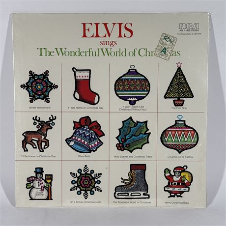 Sealed Elvis Presley "Elvis Sings The Wonderful World Of Christmas" LP