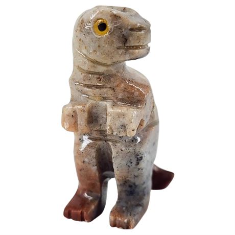 Vintage Carved Stone Dinosaur Mini Figurine