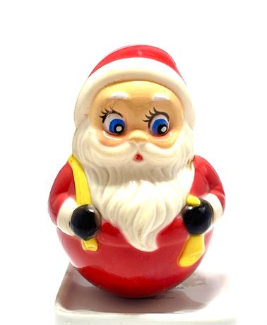 Vtg Roly Poly Santa Musical Toy