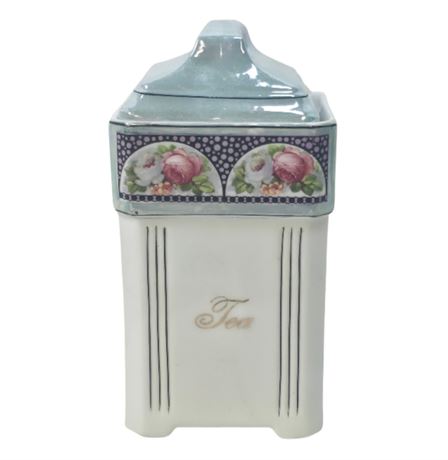 Antique Porcelain Mepoco Tea Cannister