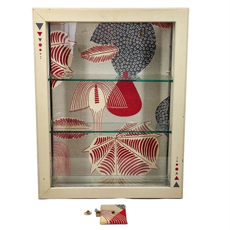 Vintage Medicine Cabinet-Turned Wood and Glass Curio Cabinet