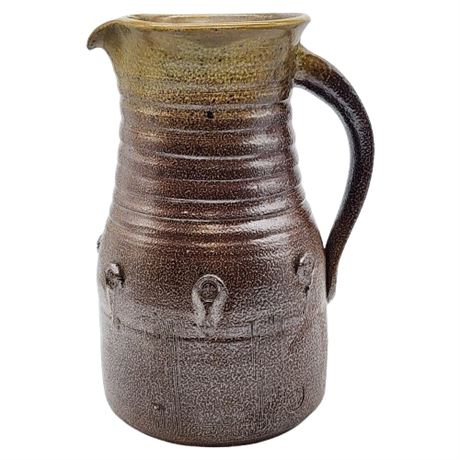 Vintage Salt Glaze Studio Pottery Pitcher