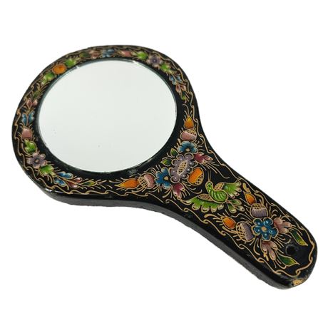 Vintage Alonso Meza Decorative Hand Painted Vanity Mirror