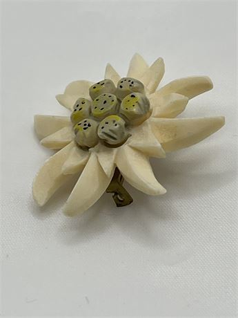 Edelweiss German flowers brooch