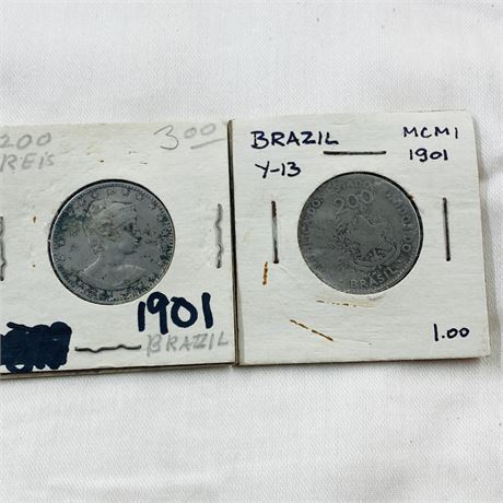2 - 1901 Brazil 200 Reis