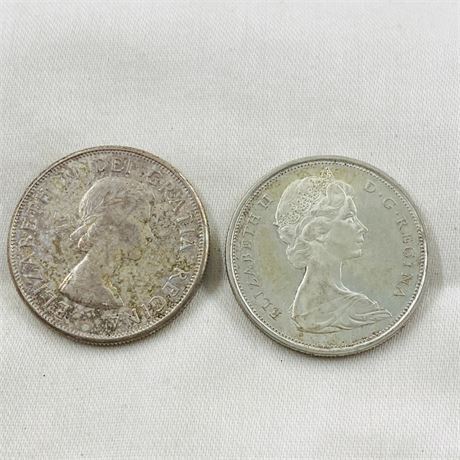 AU/BU Canada Silver Half Dollars - 1958, 1968