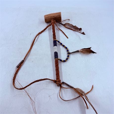 Vintage Native American Antler Peace Pipe