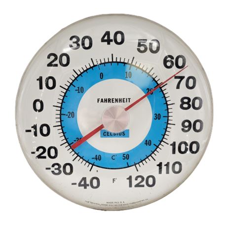 Thermometer An Original Jumbo Dial Made in USA Celsius plus Fahrenheit