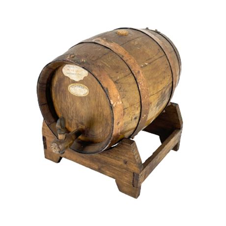 Vintage Wine Barrel with Stand