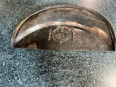 Vintage silver plate crumb tray