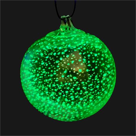 Stardust Hand Blown Glow-In-The-Dark Glass Ornament