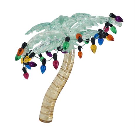 4" Glass Palm Tree Ornament