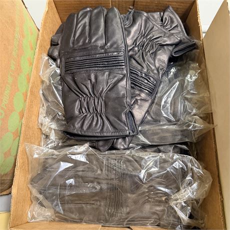 12 Pairs NOS Leather Gloves
