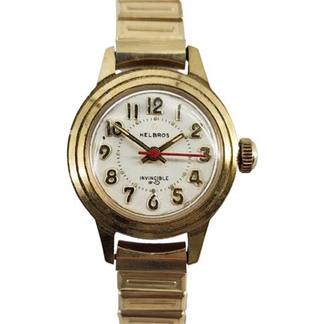 Vintage HELBROS Invincible Ladies' Wristwatch, Running