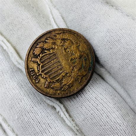 1864 US 2 Cent Piece