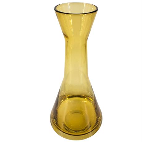 Vintage Clear Amber Glass Decanter / Vase