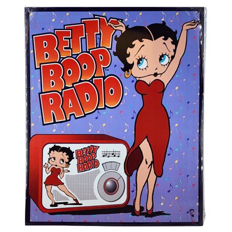 Betty Boop Radio Decorative Tin Sign, New in Wrap
