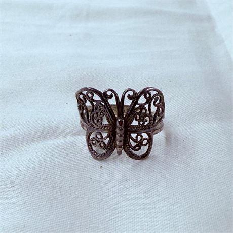 2.6g Sterling Butterfly Ring Size 8.5