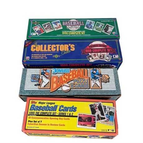 Four (4) Baseball Card Boxes