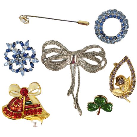 Costume Jewelry Pin Lot