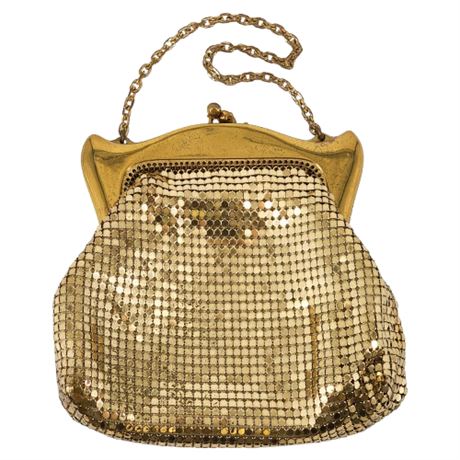 Vintage Whiting & Davis Mesh Kiss Lock Evening Bag