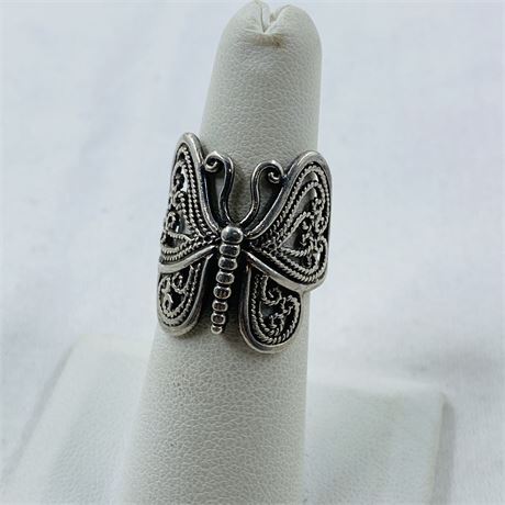 4g Sterling Butterfly Ring Size 6.5