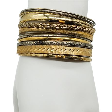 Lot of 19 Vintage Bangle Bracelets