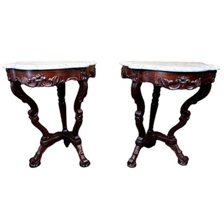 Pair of Victorian Wall Mount Accent Tables