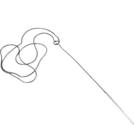925 Sterling Feeder Drop Lariat-Style Long Chain Necklace