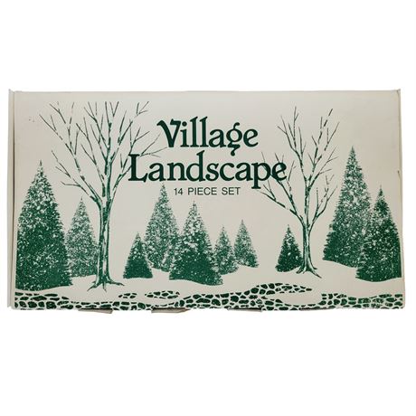 Village Landscape 14-Piece Winter Tree Set