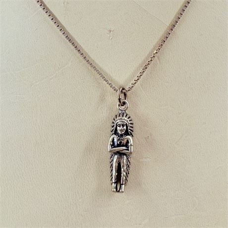 8.4g Navajo Sterling Necklace - 24”