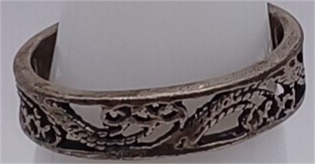 Sterling filigree ring 1.9 G size 4.5 vintage