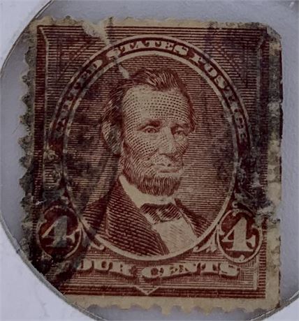 1890s Abraham Lincoln 4 cent US Postage Stamp