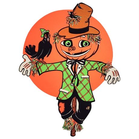Vintage BEISTLE Halloween Paper Scarecrow Decor