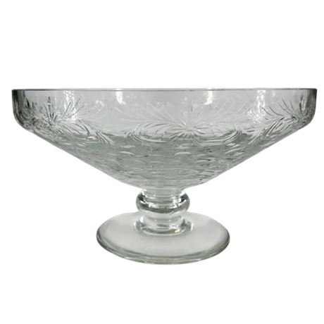 Large Hawkes Cut Crystal Console Bowl