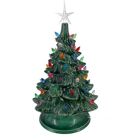 Vintage 70s Nowell's Molds Lighted Ceramic Christmas Tree
