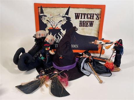 Halloween Witch Decor Lot