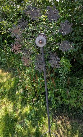 Large Outdoor Rotating Snowflake Sculpture
