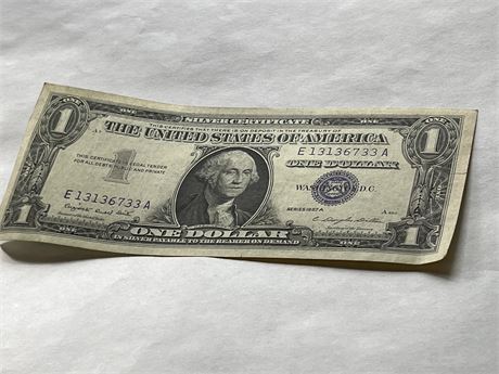 1957 series silver dollar $1 certificate