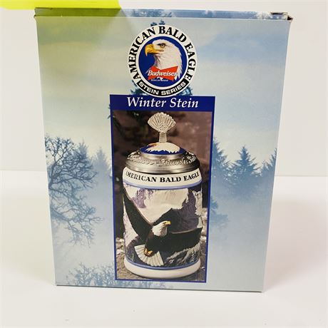 Budweiser Bald Eagle Winter Stein Mint in Orig Box