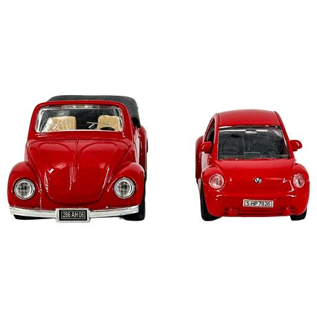 Lot of Two Vintage Volkswagen Beetle Friction Cars