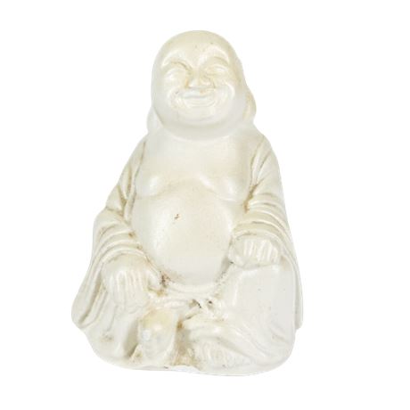 Plaster Laughing Buddha Figurine