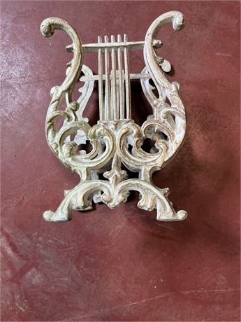 Harp wrought iron magazine rack