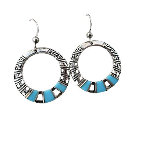 Vintage Southwest Sterling Turquoise Earrings